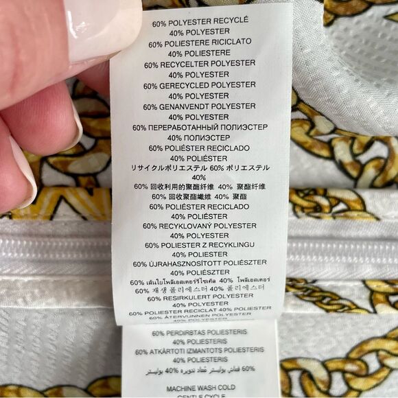 MICHAEL MICHAEL KORS Logo Chain Short Sleeve Ring Top Size S - Picture 12 of 12